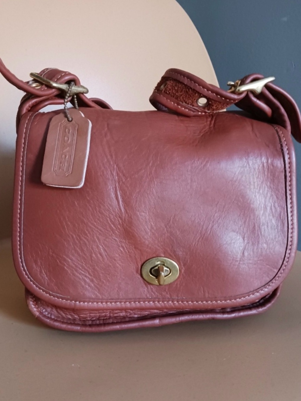 Rare Vintage Coach Leather Crossbody Trail Bag - Picture 2 of 12